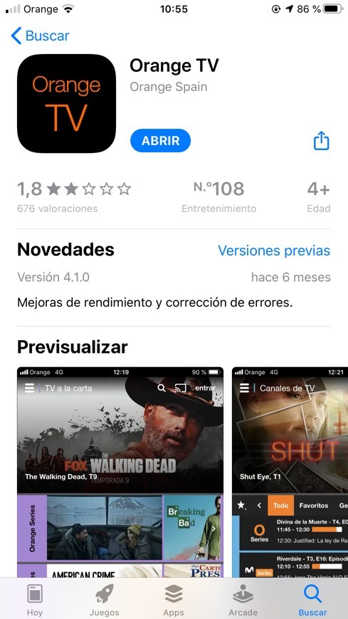 Aplicaciones ‎Orange TV en App Store