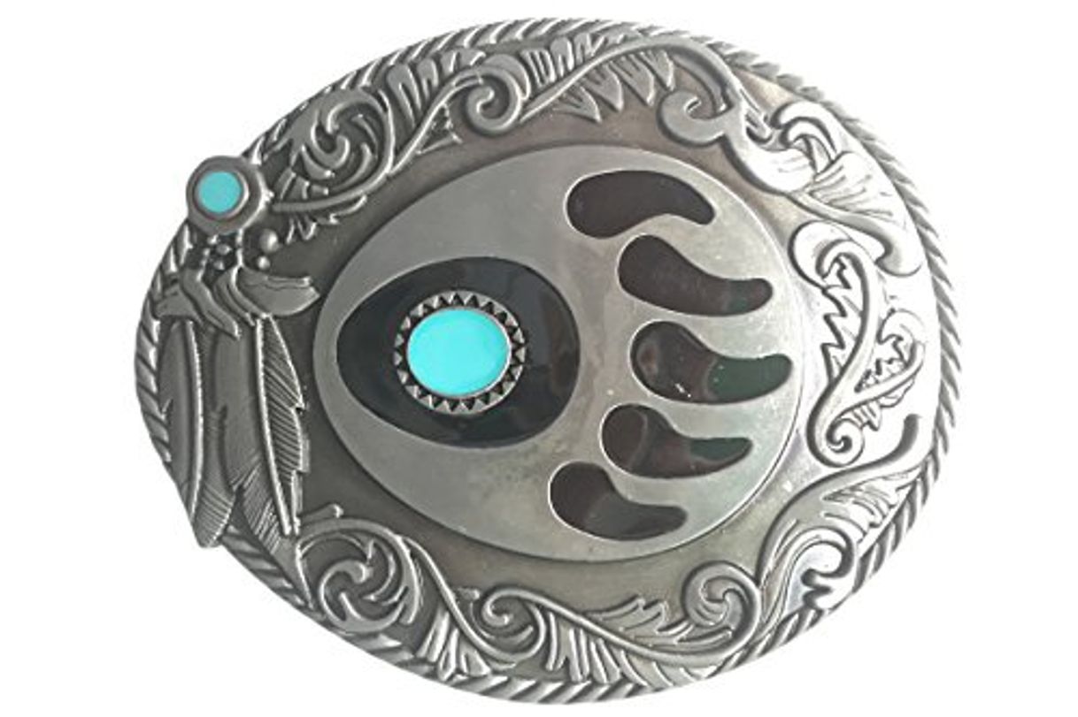 Fashion Bai You Mei Oeste Hojas Oso Claw Art Cinturón Hebillas Nativo Americano Indian Cowboy Belt Buckle