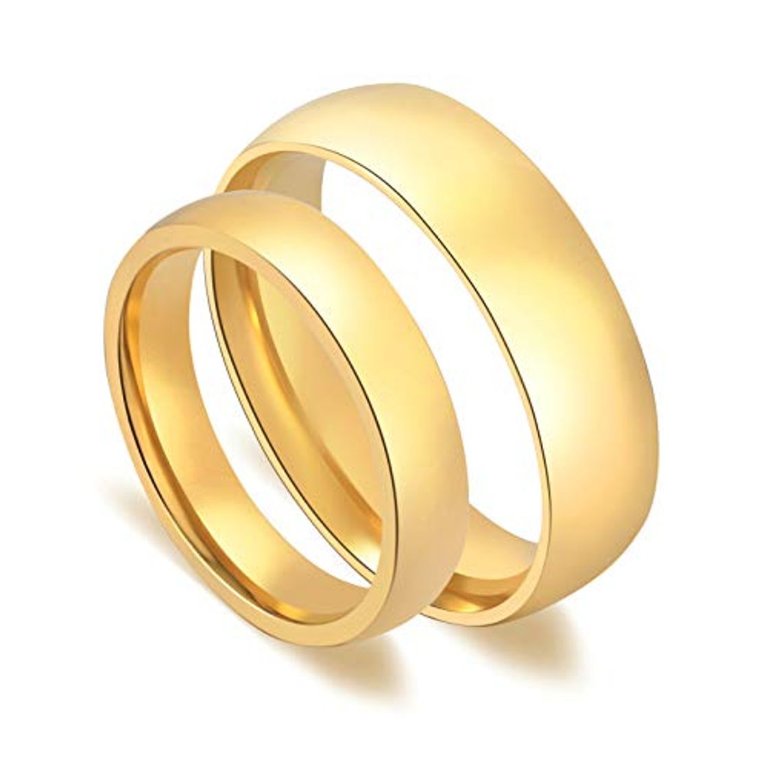 Product Daesar Anillos Acero Inoxidable Parejas Anillos Oro Compromiso Pareja Anillos Pareja Boda Anillos Compromiso Pareja Talla Mujer 15 Hombre 17