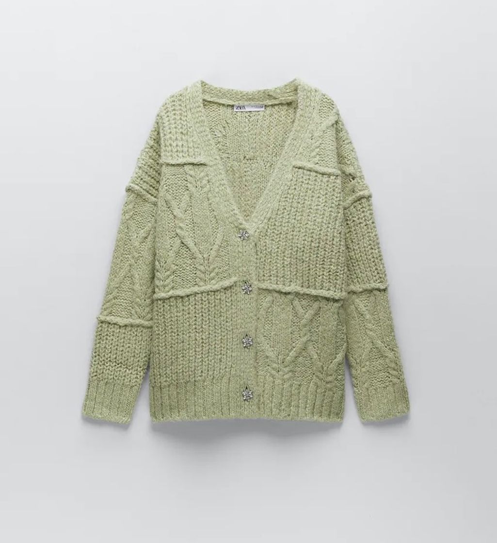 Casaco de malha patchwork 
