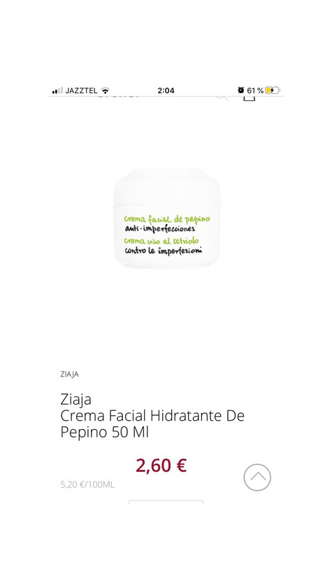 Products crema ziaja pepino 