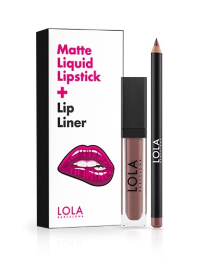 Matte liquid lipstick + lip linner