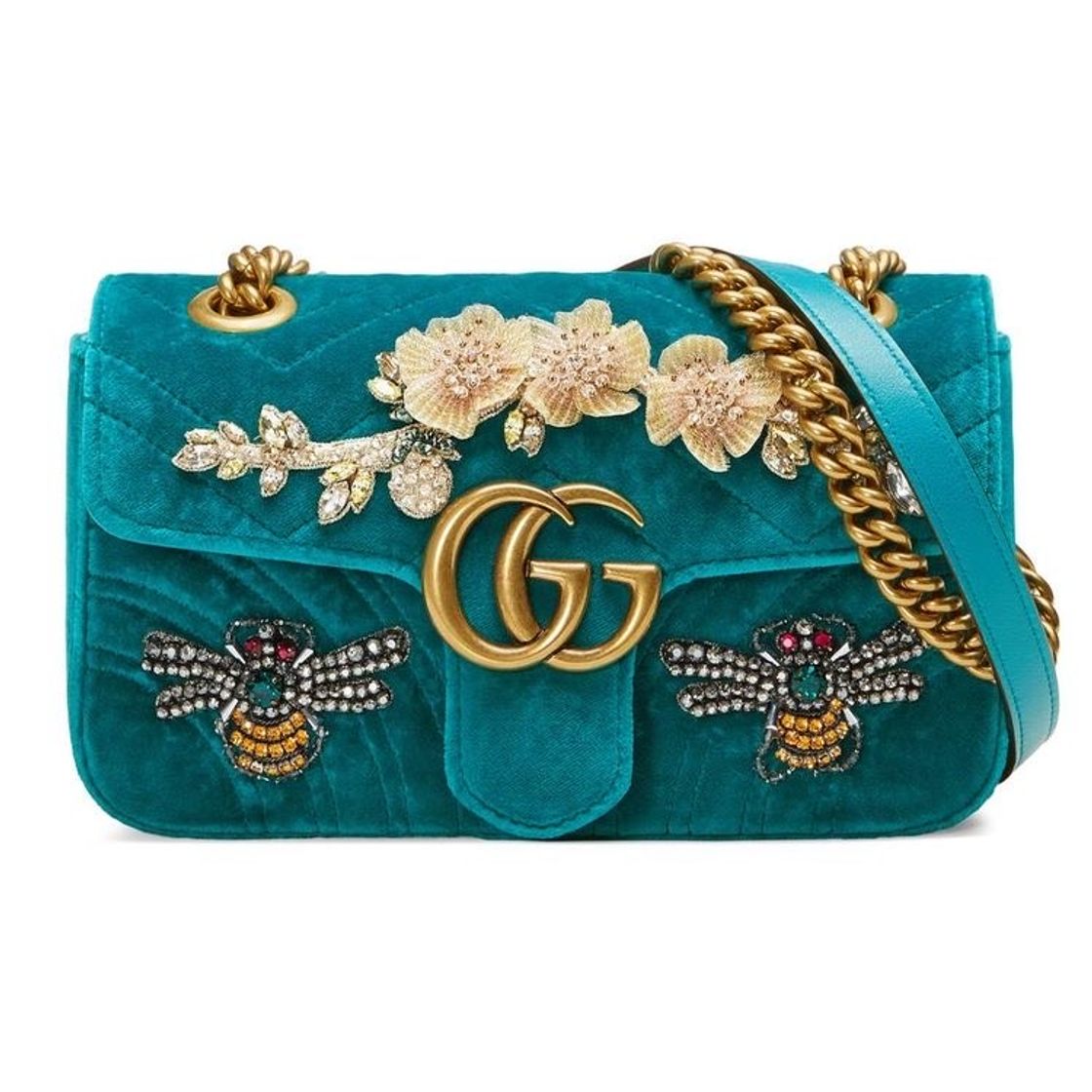 Fashion Bolsa Gucci em veludo 