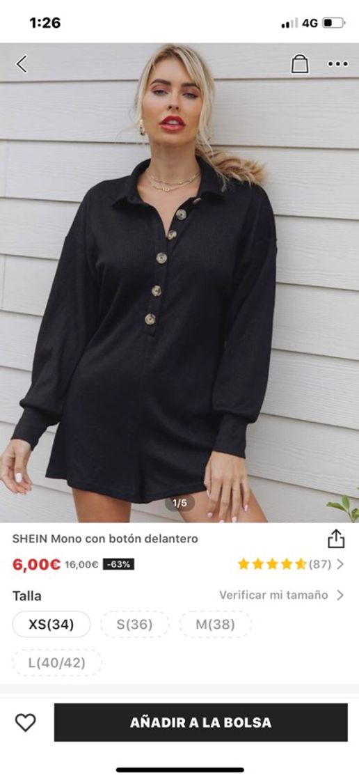 Moda Mono corto negro básico