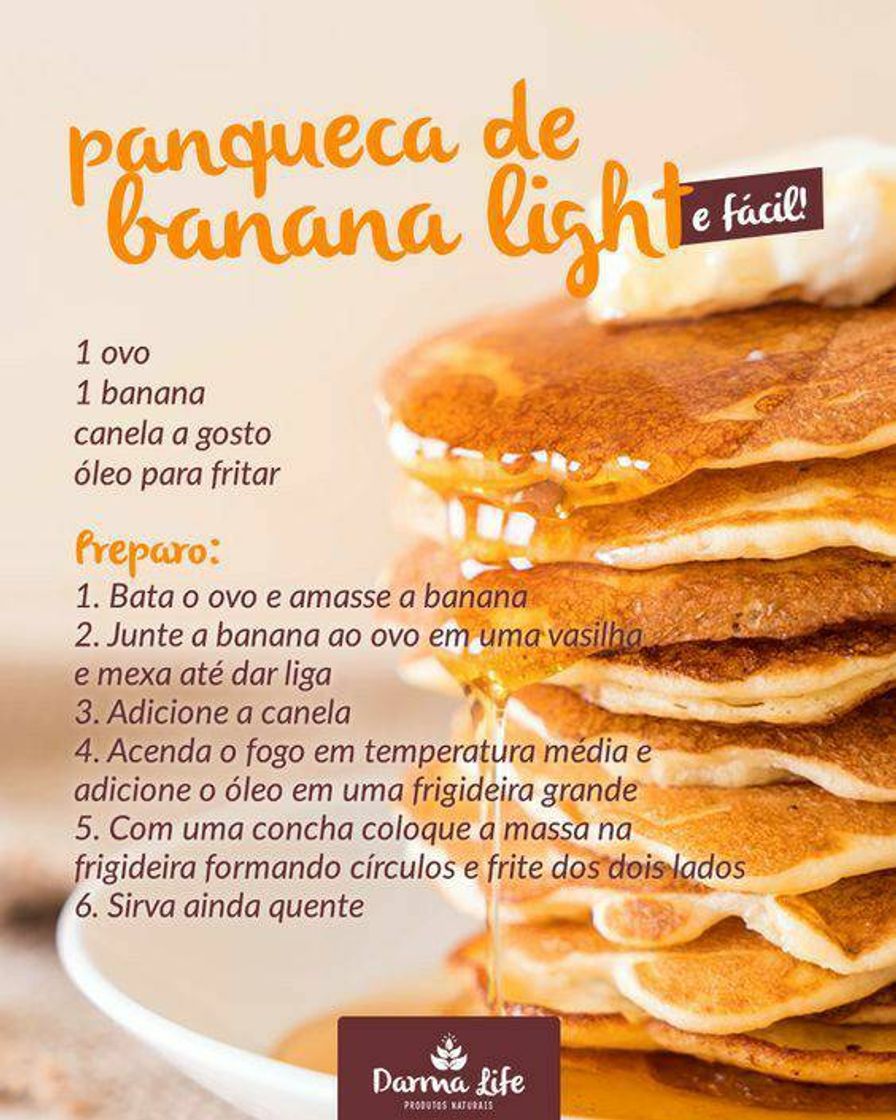 Fashion Receitinha de panqueca de banana