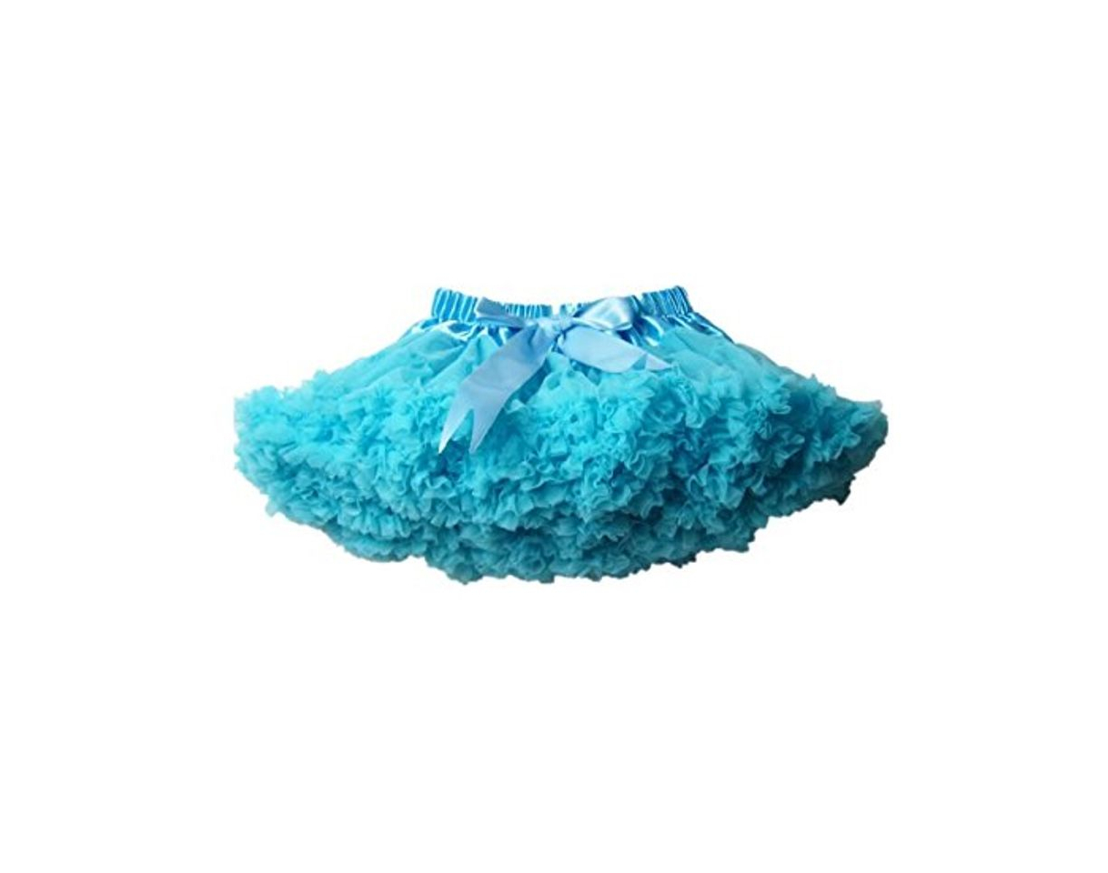 Social Soudoog Baby Girl's Solid Color Dance Tutu Discoball Pettiskirt Layered Ruffle Chiffon