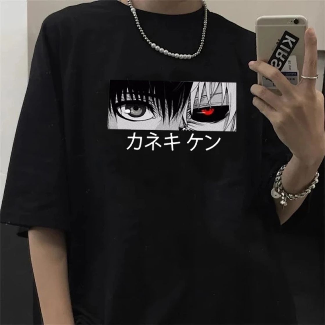 Fashion Camiseta anime preta Tokyo ghoul 