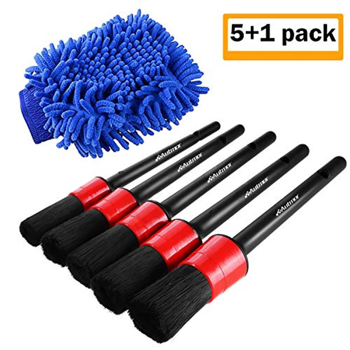 Products Autmor Juego de 6 pinceles para detalles de coche con guante de