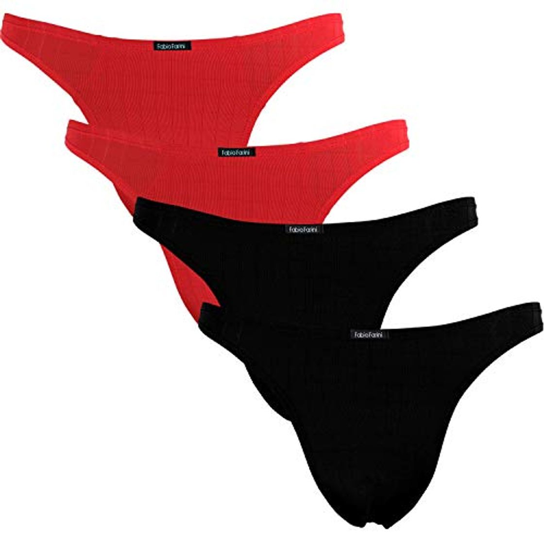 Product Fabio Farini - 4-Pack de Tangas Masculinas para Hombres en Rojo o