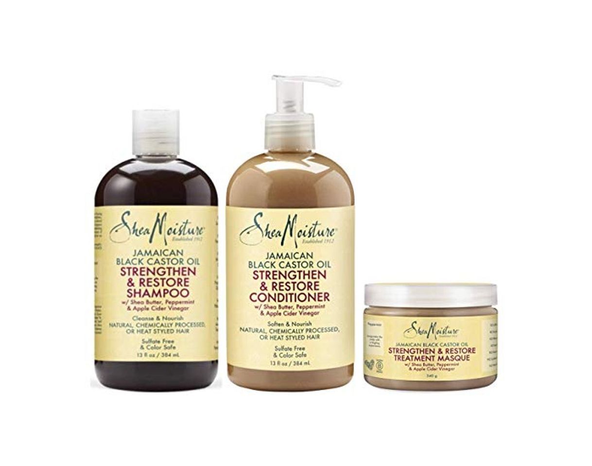 Product Shea Moisture Paquete combinado de aceite de ricino negro jamaiquino - Sistema