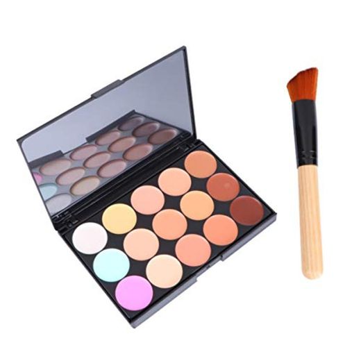 LEORX Face Contour Kit marcador maquillaje Kit 15 paleta crema corrector con