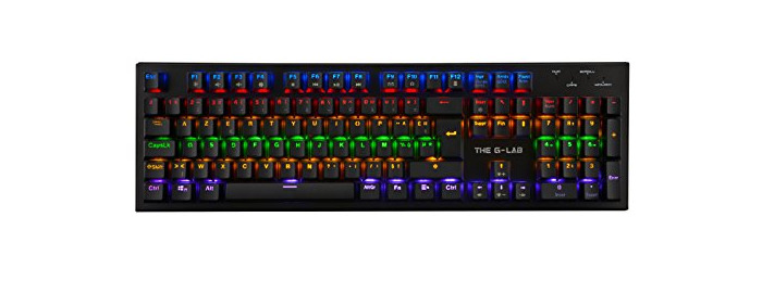 Electronic The G Lab KEYZ-CARBON-V2/SP Teclado Gaming Con Retroiluminación Switch