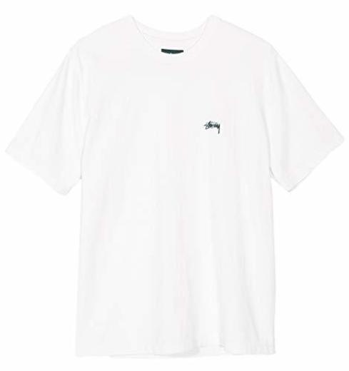 Stussy Camiseta Stock S/SL Crew Blanco XL