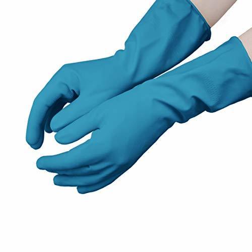 Belleza Hevea - Guantes de nitrilo clorinados para uso doméstico. Paquete de 12