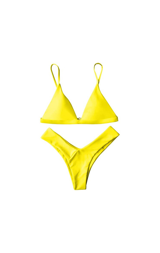 Social ZAFUL Mujer Sólido Tanga Corte Alto Bikini Conjuntos