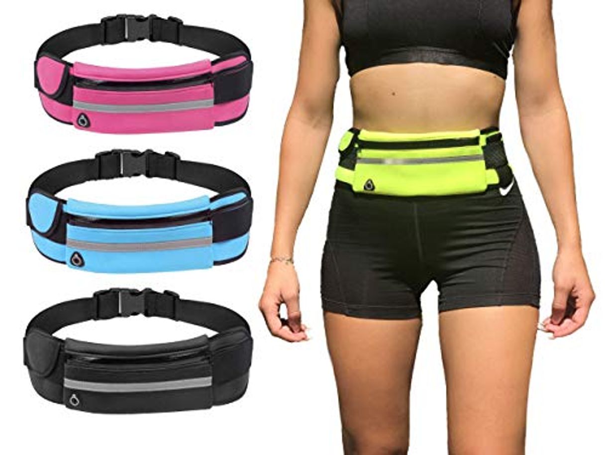 Producto Riñonera Deportiva Hombre, Riñonera Cinturón Running Mujer, Impermeable Bolsillo con Cierre Cremallera,