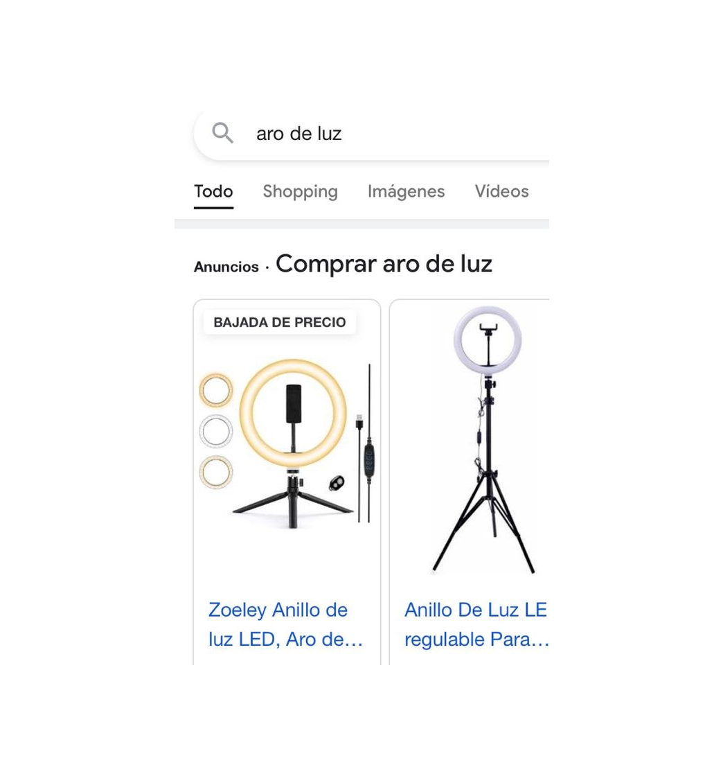 Social Aro de luz con trípode para teléfono y mando para hacer foto