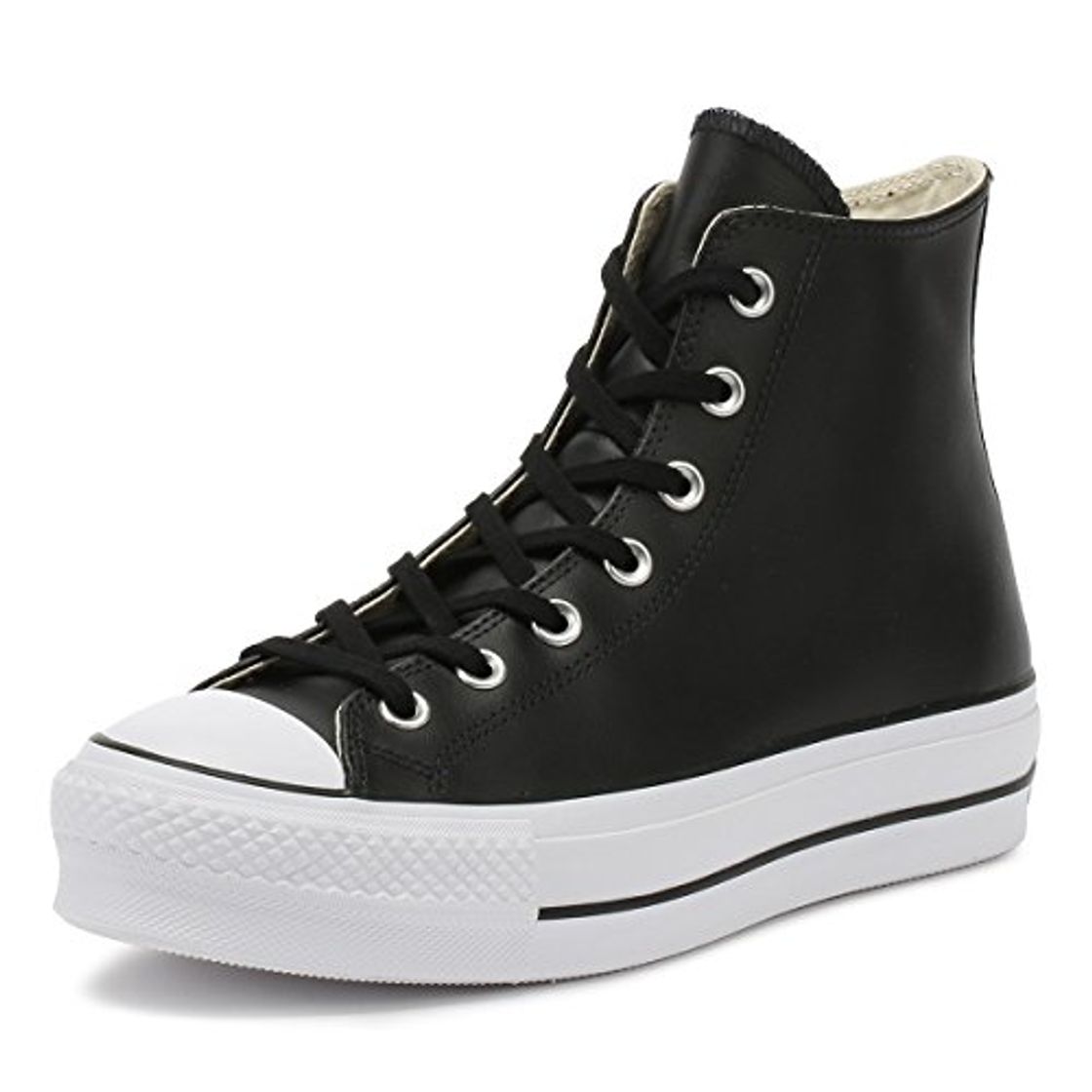 Social Converse Chuck Taylor CTAS Lift Clean Hi, Zapatillas Altas para Mujer, Negro