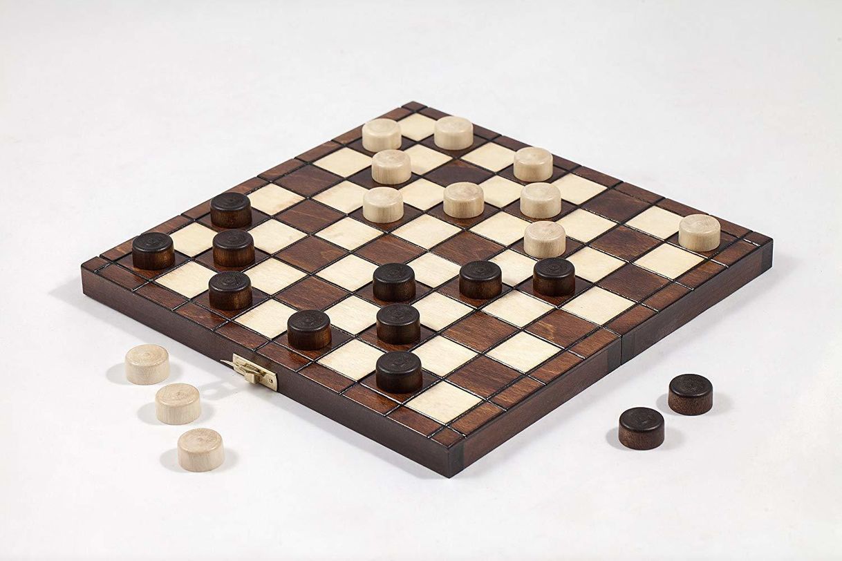 Social 25.4cm Tradicional Hechos A Mano De Madera Damas Damas Set