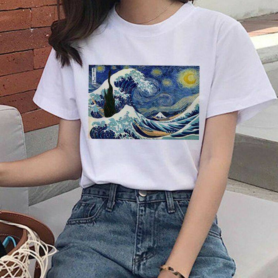 Moda Van Gogh Oil Art T-shirt 