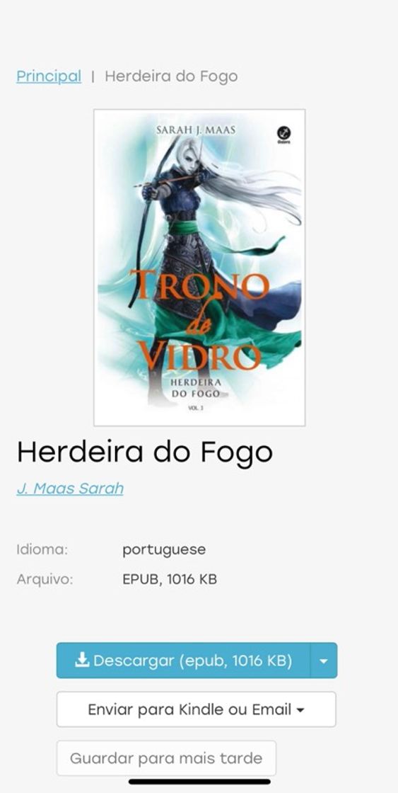 Moda Livro herdeira do fogo