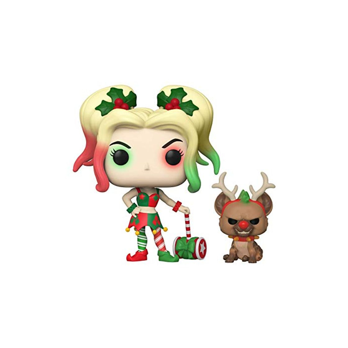 Social Funko- Pop&Buddy Holiday DC Comics Holidays S1 Harley Quinn w/Helper Figura Coleccionable,
