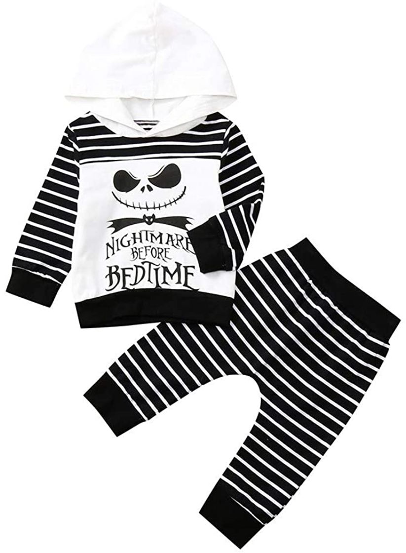 Moda Disfraz Halloween Niño Bebe 1-4 años Ghost Smile Sudaderas con Capucha y