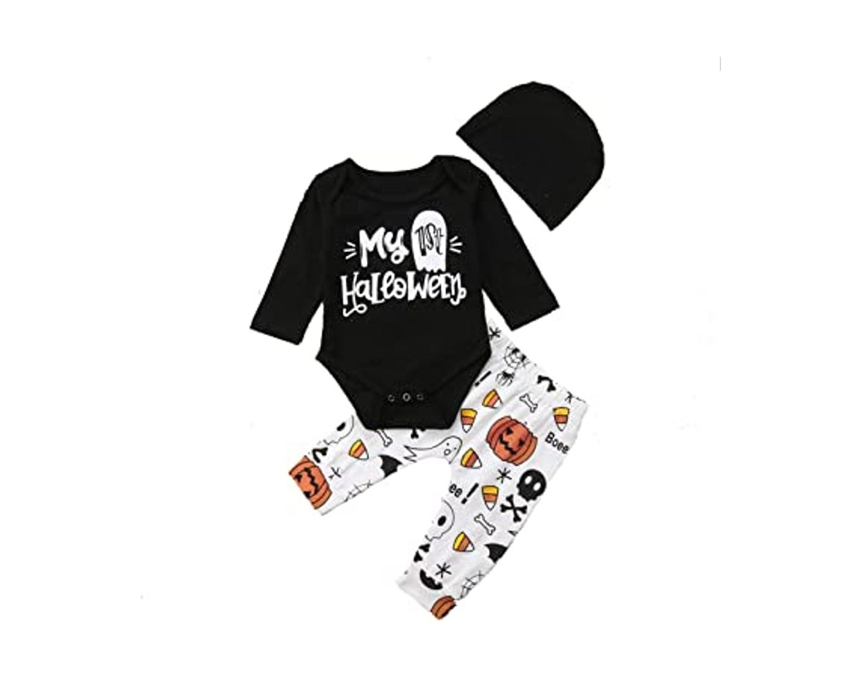 Moda Traje de Ropa Halloween para Niños Niñas Unisex Conjunto de Bebé Top