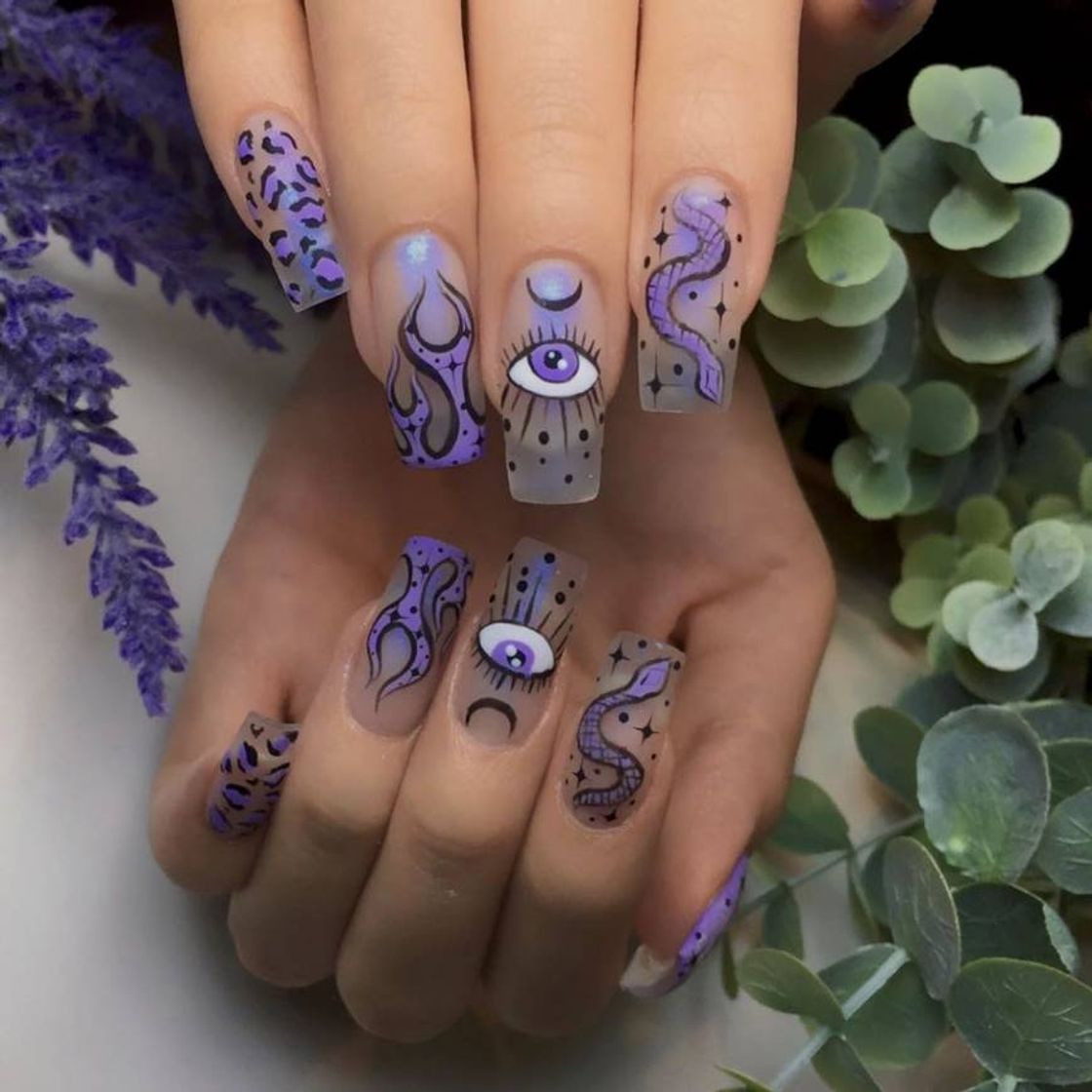 Fashion uñas acrílicas dragón 🐉