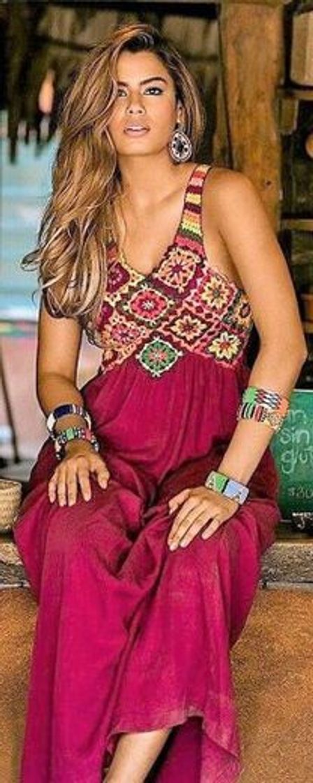 Fashion Pink Vestido Boho Summer 