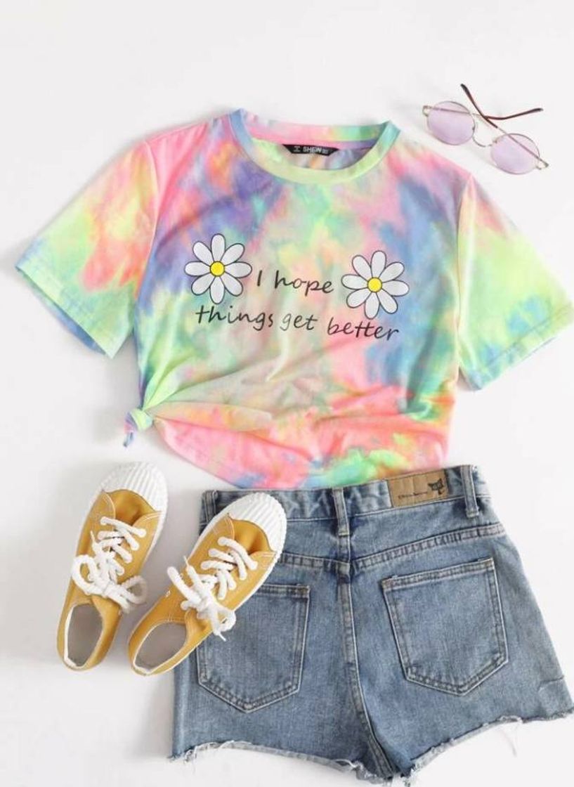 Moda Camisa Tie Dye 