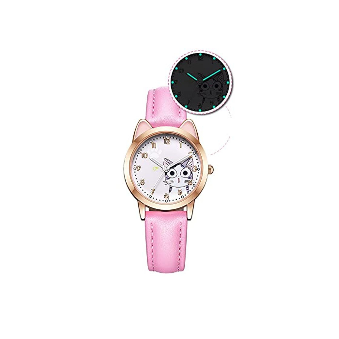 Moda CXJC Reloj de Dibujos Animados con Gato de Moda Personalizado Impreso y