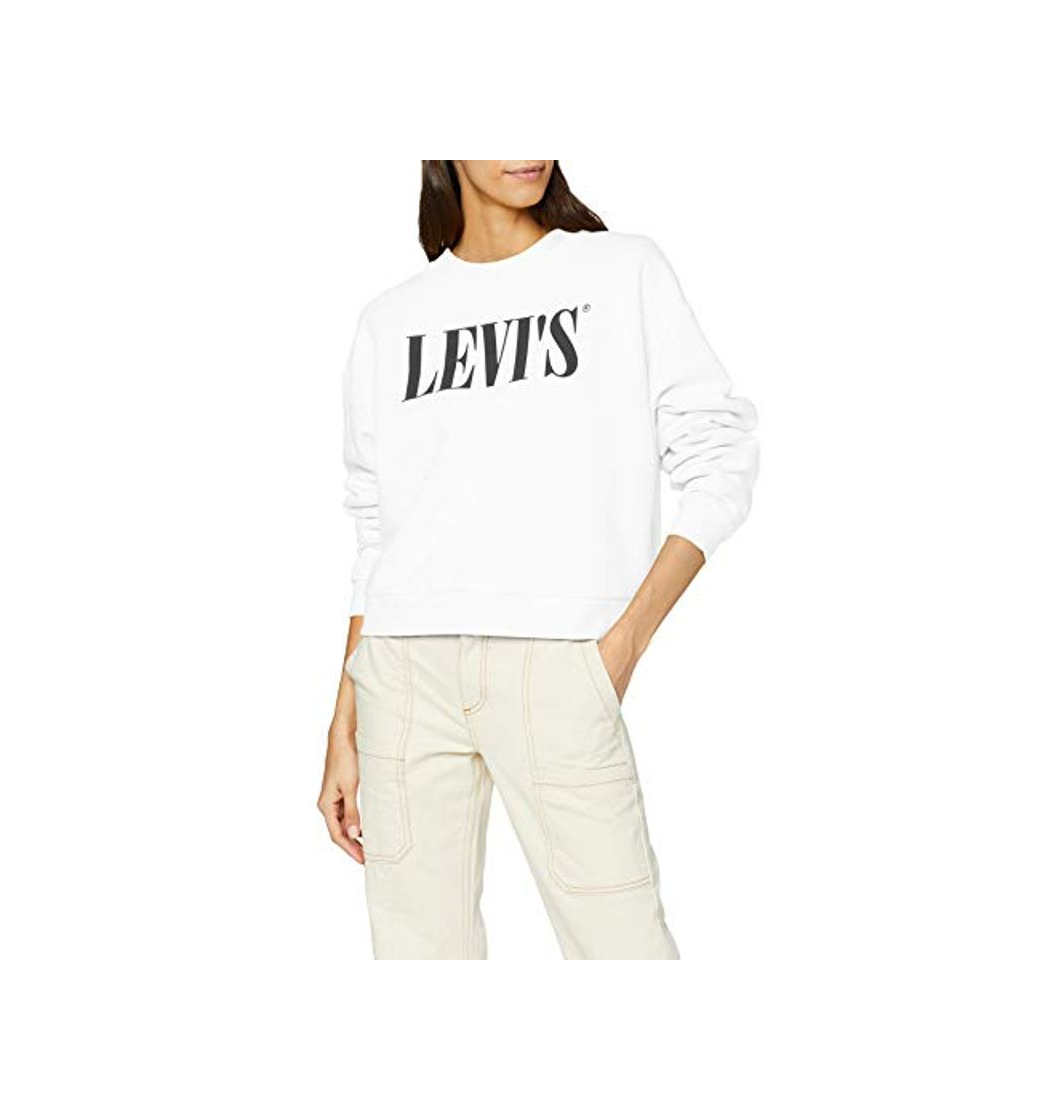 Social Levi's Graphic Diana Crew Sudadera, Blanco (90's Serif White