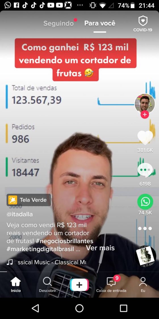 Moda Tik Tok uma plataforma muito boa