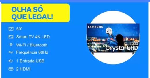 Smart TV Crystal UHD 4K LED 50”