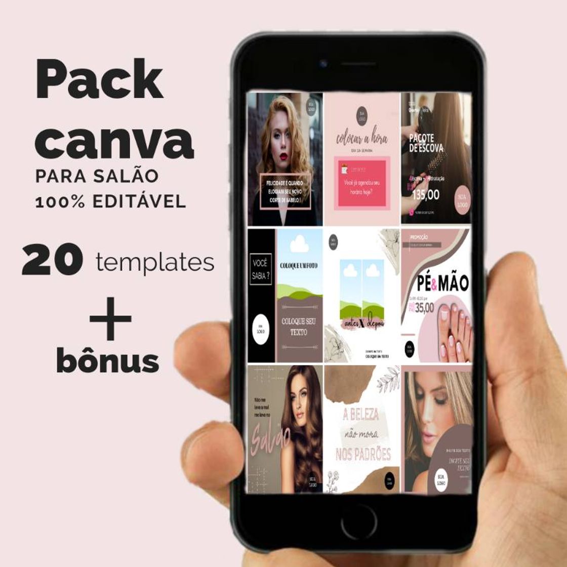 Moda Pack Canva Salao de Beleza | Elo7