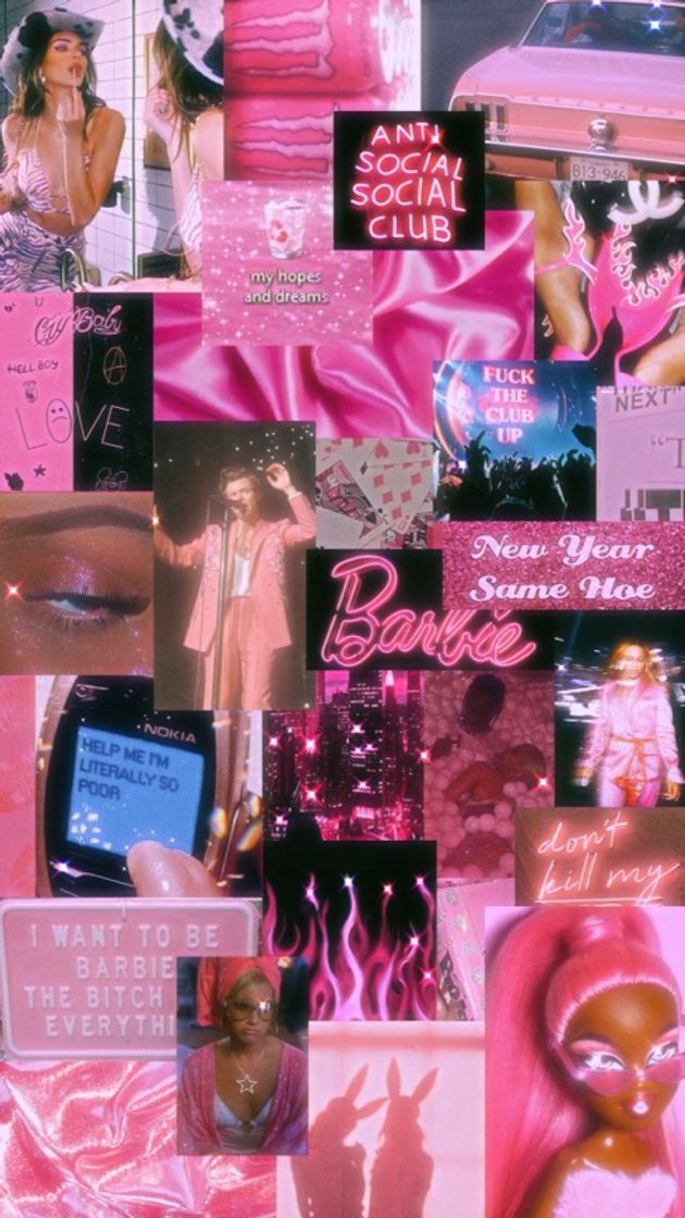 Moda my pink mood board wallpaper 