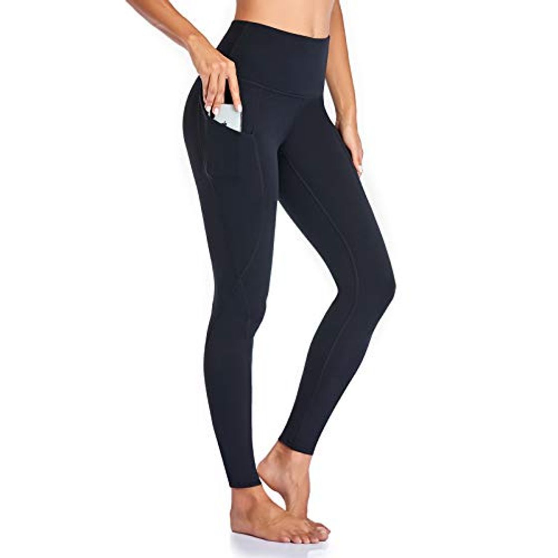 Moda Occffy Leggings Mujer Deporte Cintura Alta Mallas Pantalones Deportivos Leggins con Bolsillos