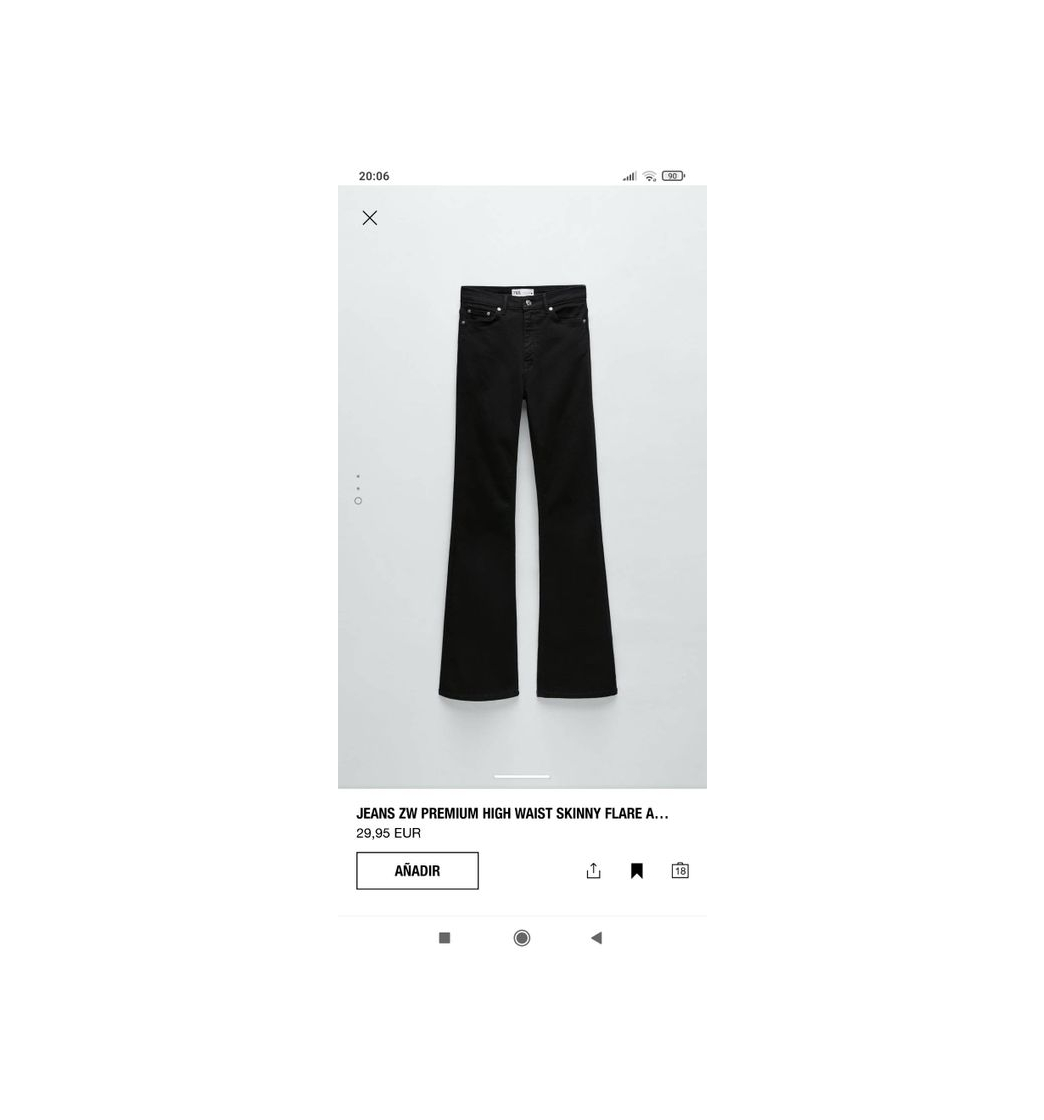 Fashion Jeans campana negros de tiro alto