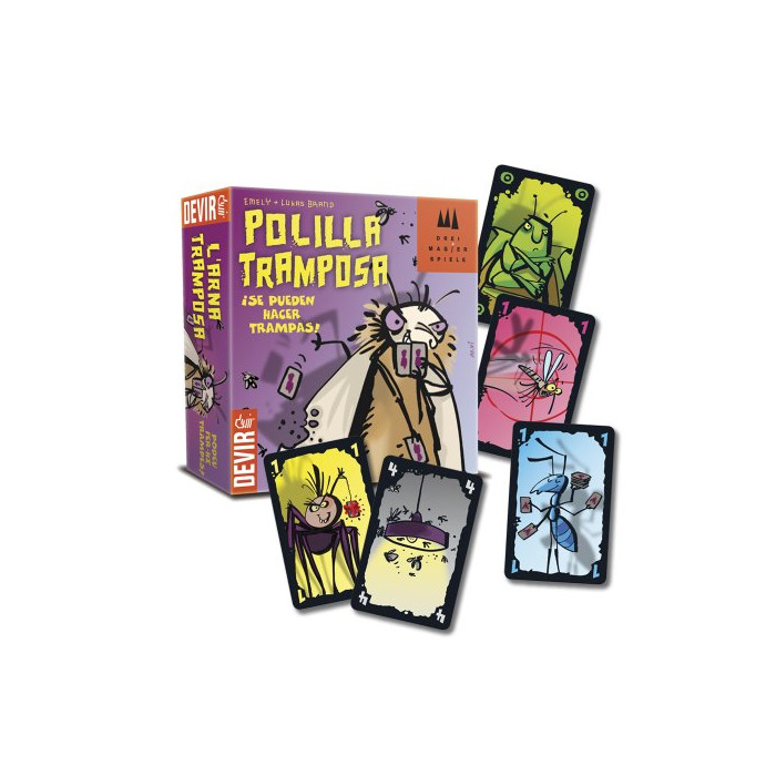 Social Devir-Juego Polilla TRAMPOSA ¡GANARA QUIEN Antes SE DESHAGA DE Sus Cartas, Multicolor