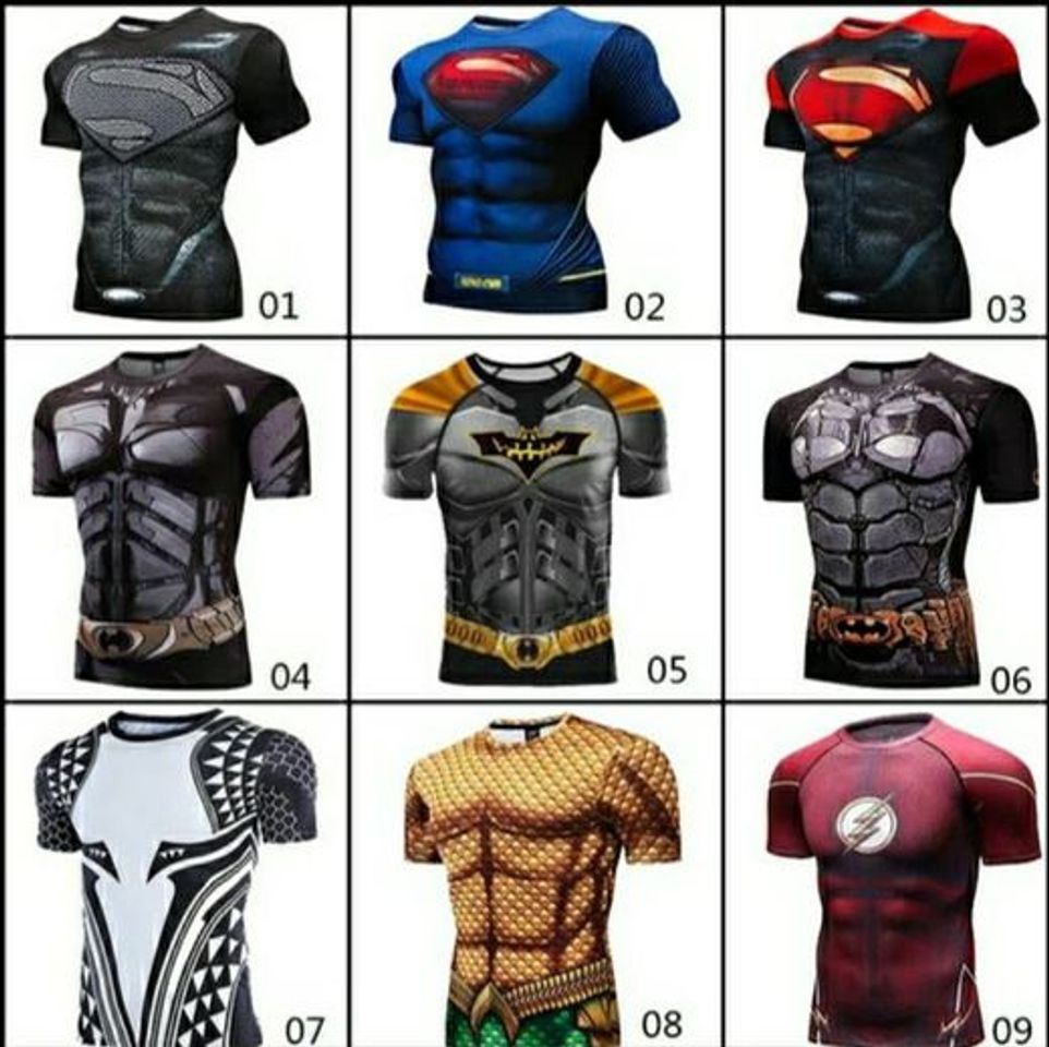 Moda Camisetas de super heróis. 