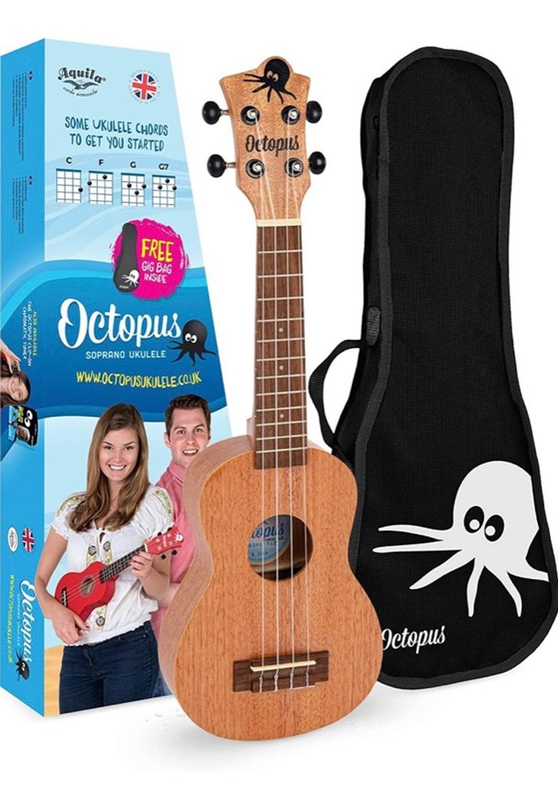 Social Octopus Soprano ukulele, Ambidextrous, Natural, Full ... - Amazon.com