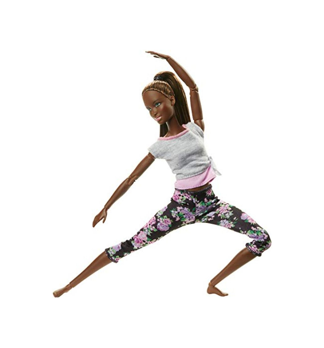 Producto Barbie Fashionista Made to Move, Muñeca articulada afroamericana con top gris