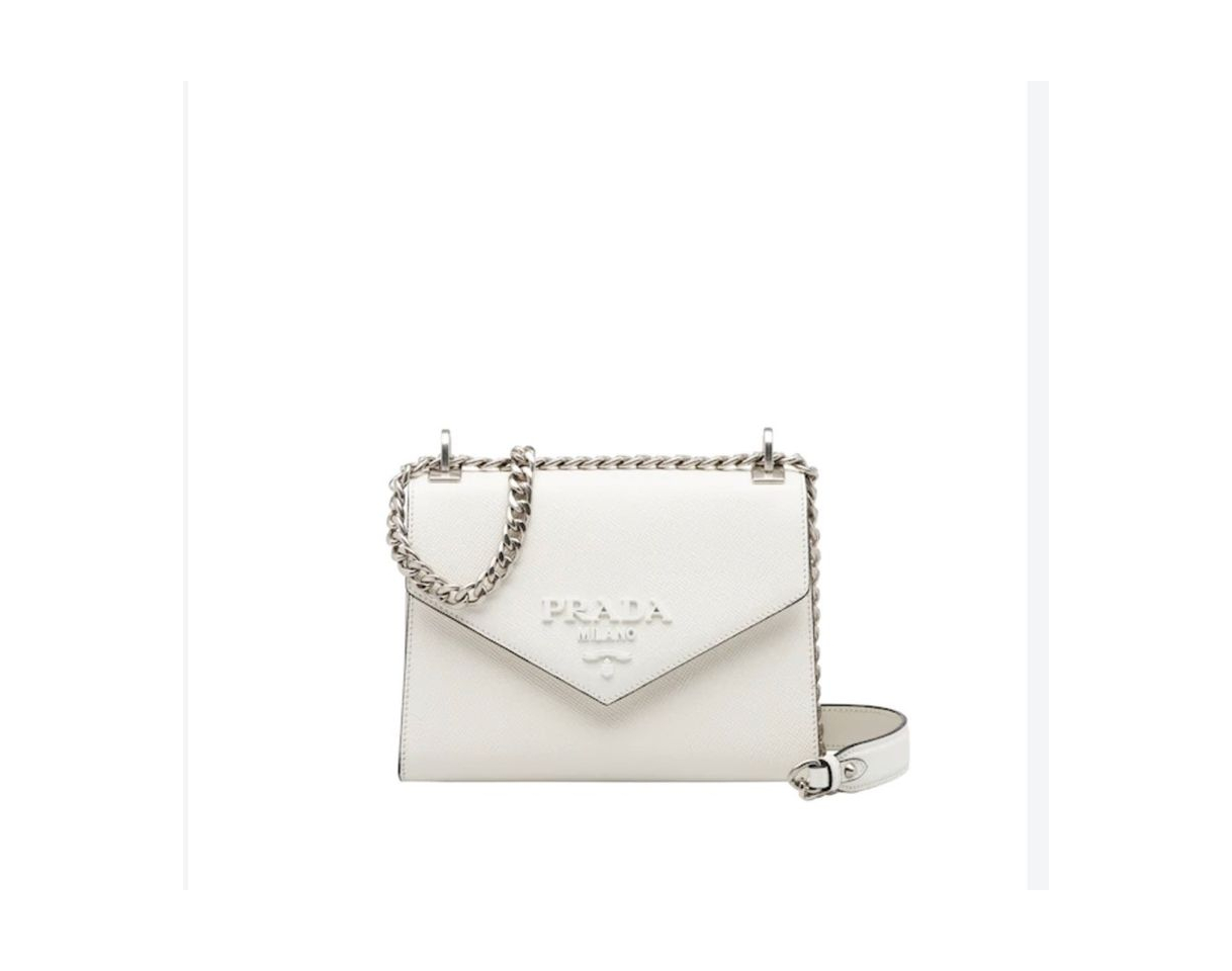 Fashion Bolsa Prada Monochrome em couro Saffiano