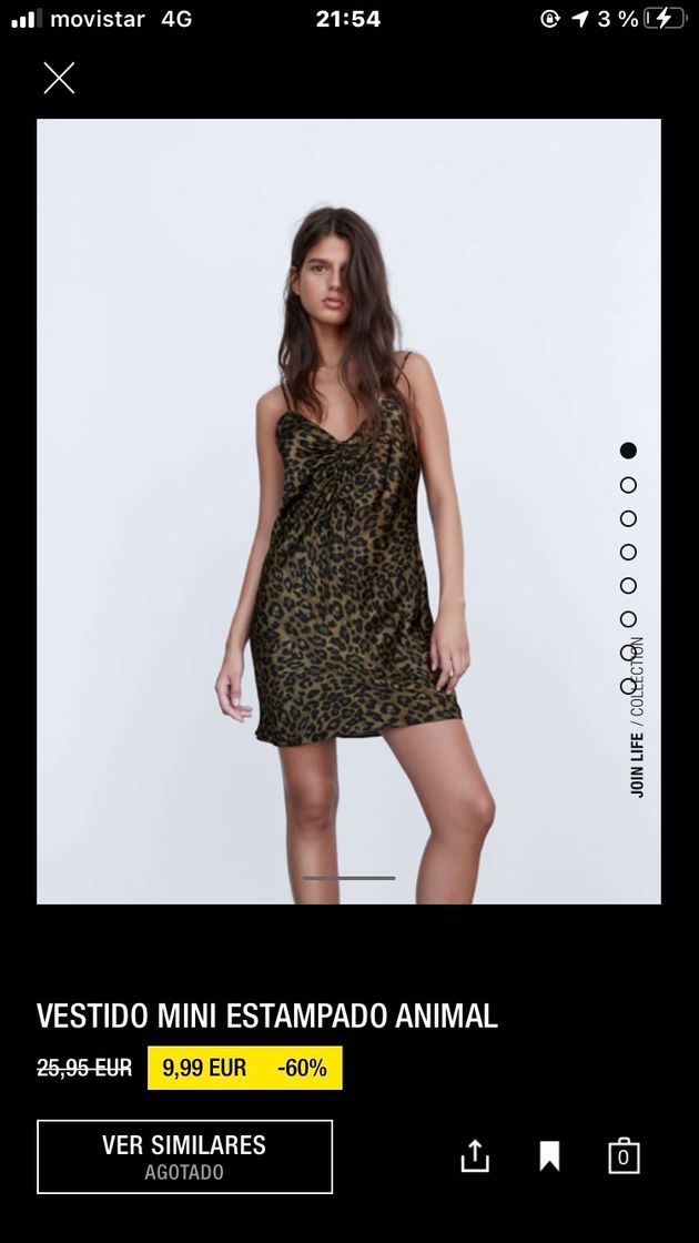 Fashion Vestido Estampado Animal Zara