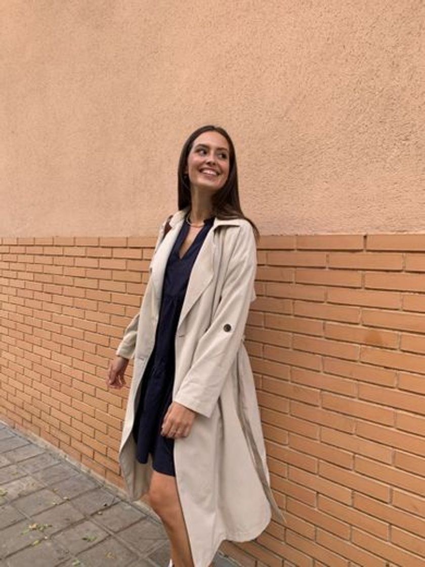 Moda Trench fluido largo 