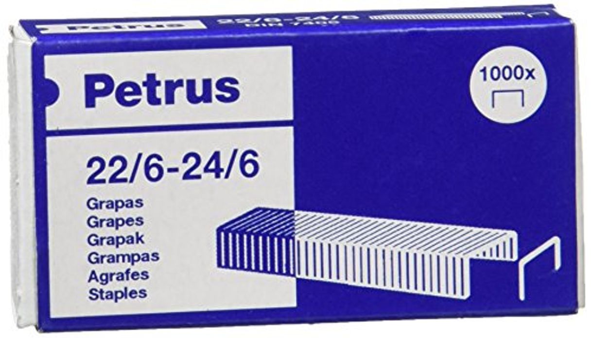 Productos Petrus Grapas- Caja de 1000 grapas de 22/6 - 1 caja