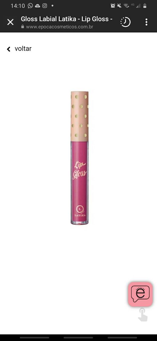 Moda Lip Gloss Rosa Latika