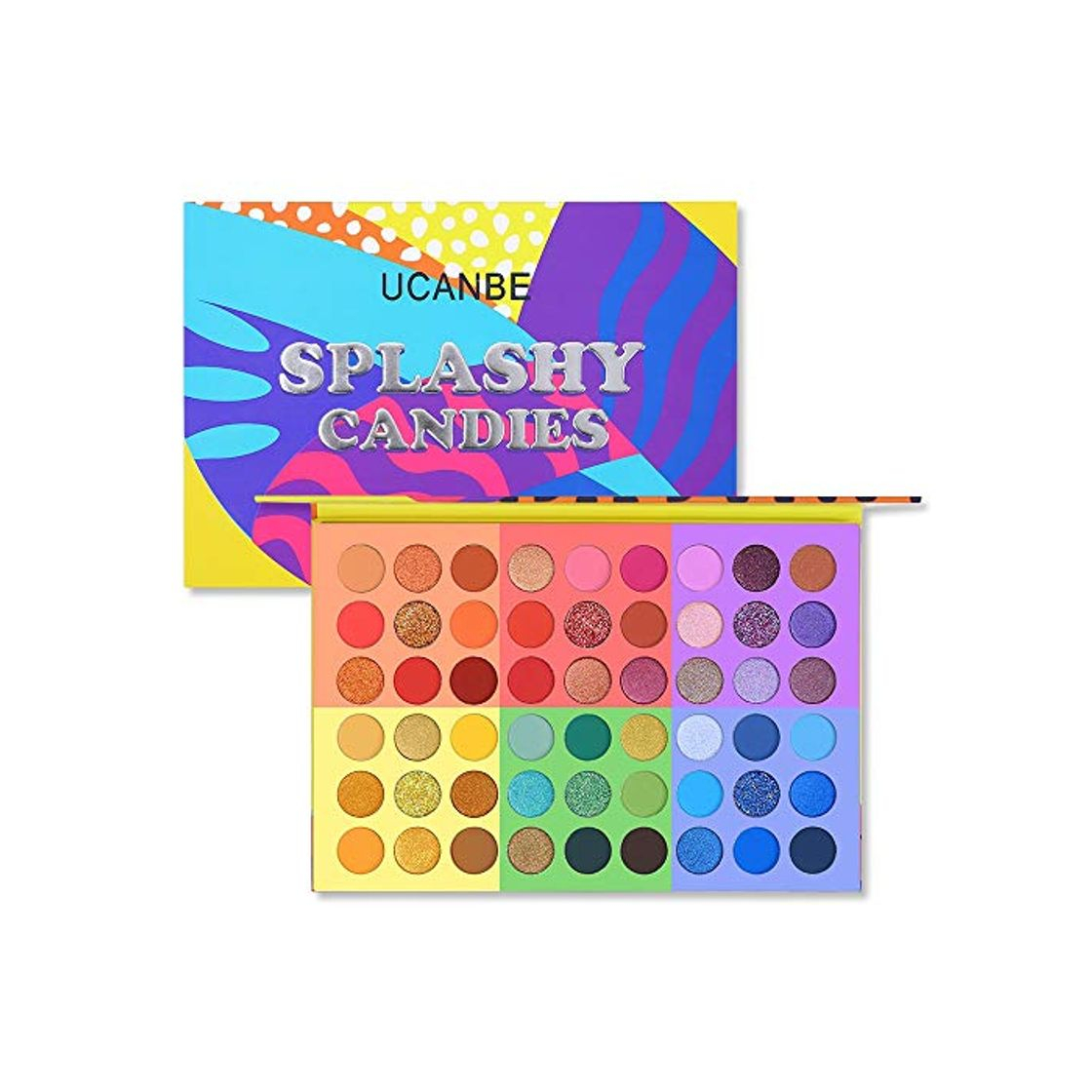 Belleza UCANBE Splashy Candies Paleta de sombras de ojos 54 colores Brillo metálico Mate Sombra de ojos altamente pigmentada en polvo Maquillaje Ojos duraderos Cosméticos faciales Set