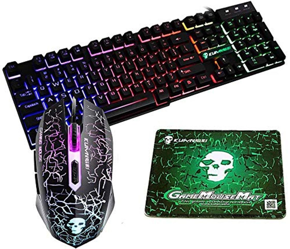 Electronic UrChoiceLtd T6 Rainbow retroiluminado USB Gaming Teclado